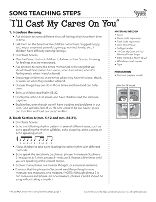 Book cover for I'll Cast My Cares on You Teacher Resource (Digital)