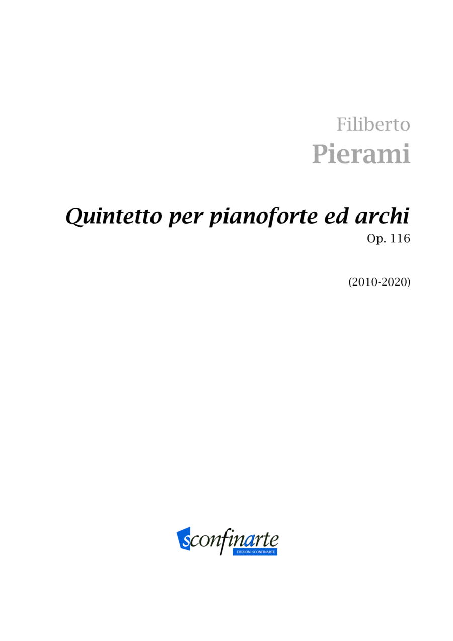Filiberto Pierami: QUINTETTO Op.116 (ES-21-089) - Score Only String Quartet scores gallery preview page 1