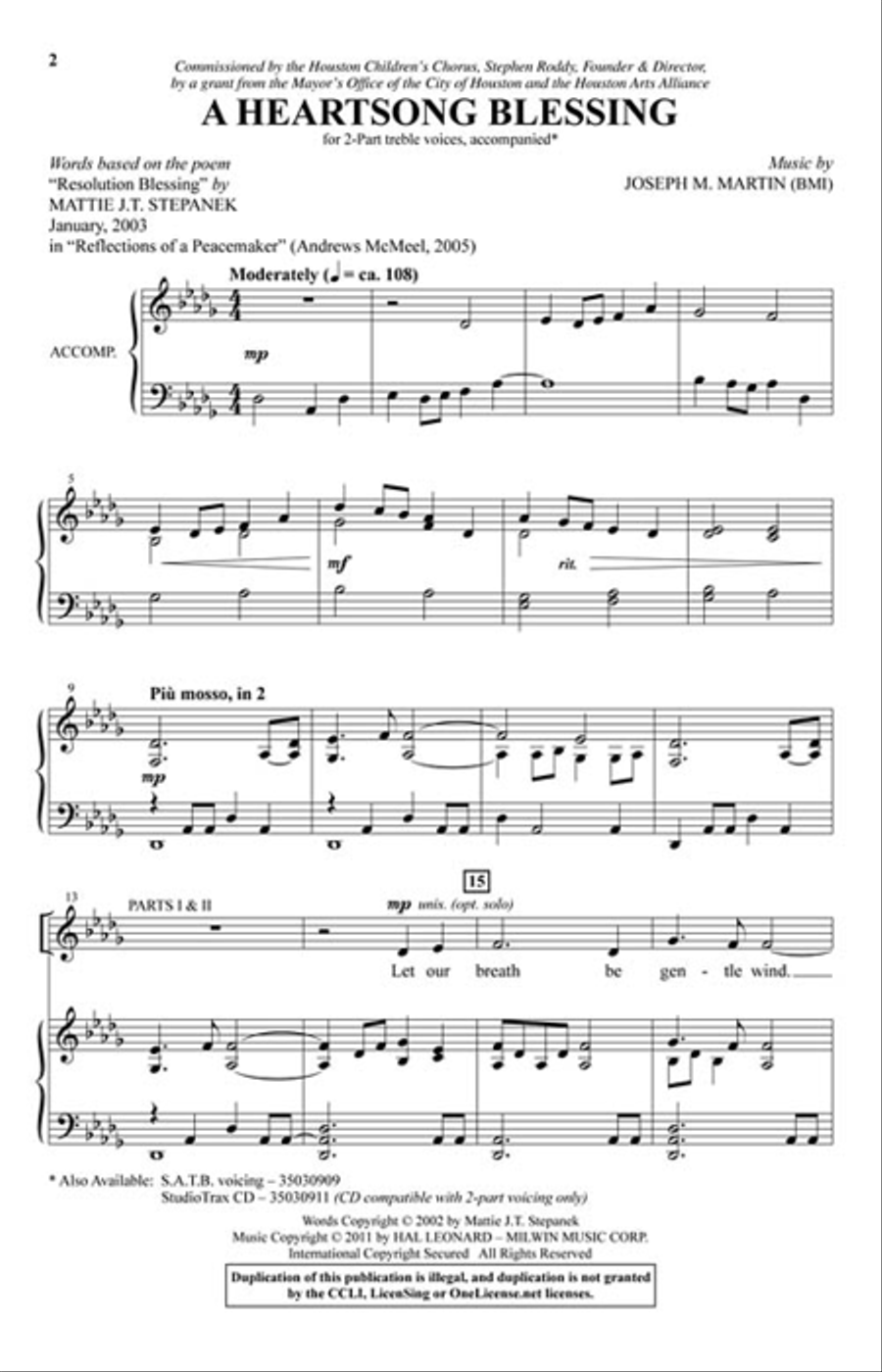 A Heartsong Blessing A Heartsong Blessing 2-Part scores gallery preview page 2