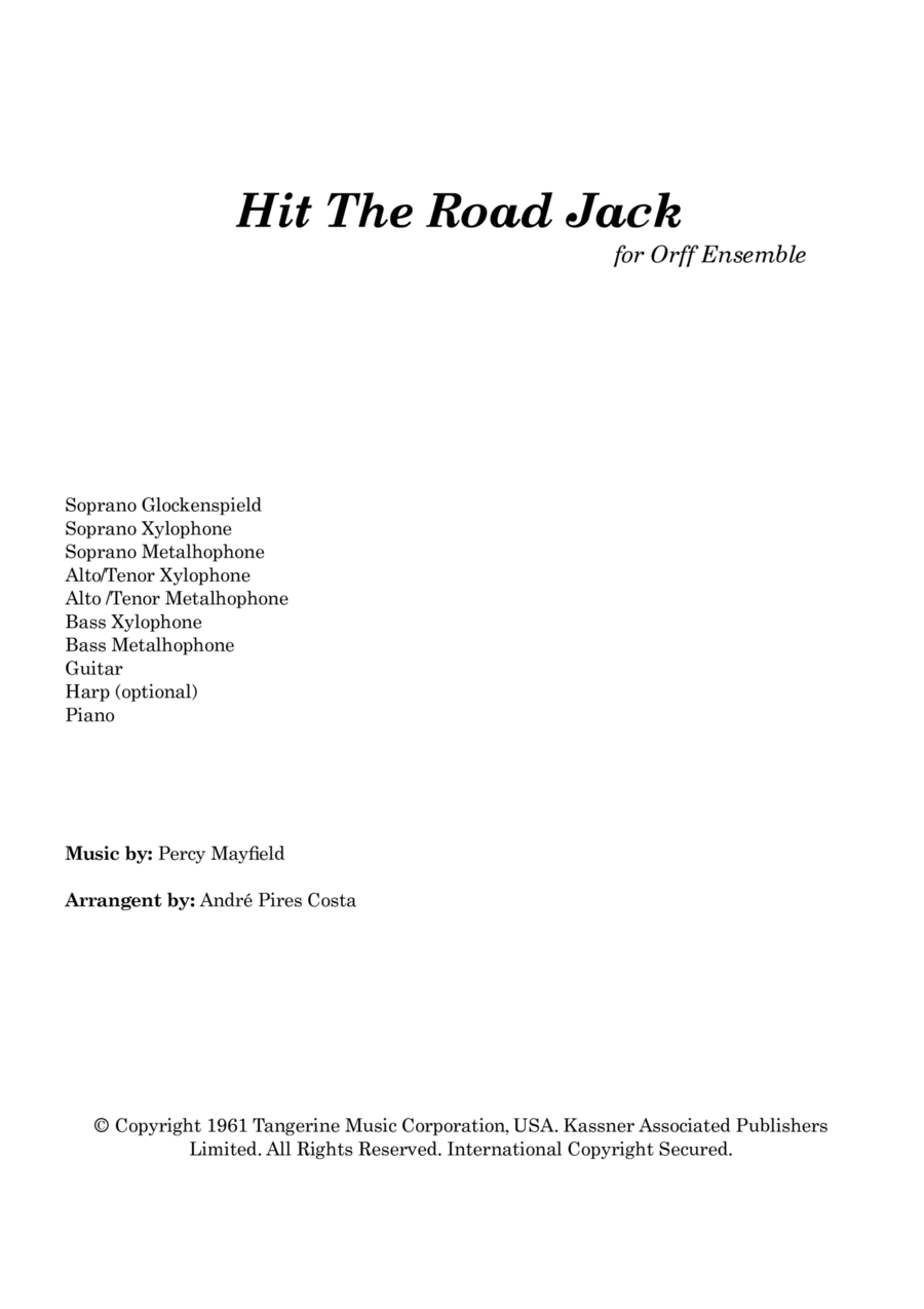 Hit The Road Jack Hit The Road Jack Orff Instrument scores gallery preview page 1