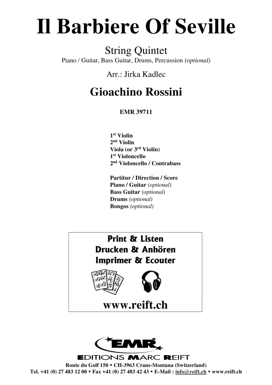Il Barbiere Of Seville Bass Guitar scores gallery preview page 1