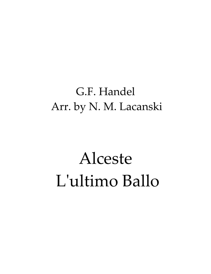 Alceste L'ultimo Ballo Woodwind Trio scores gallery preview page 1