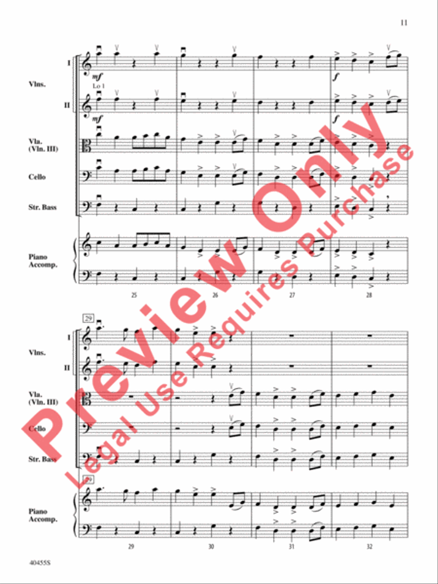 Forest Hills Folk Suite String Orchestra scores gallery preview page 12