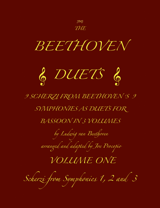 The Beethoven Duets For Bassoon Volume 1 Scherzi 1, 2 and 3
