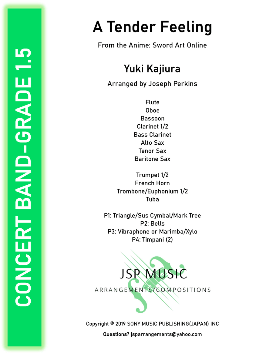 A Tender Feeling Concert Band scores gallery preview page 1