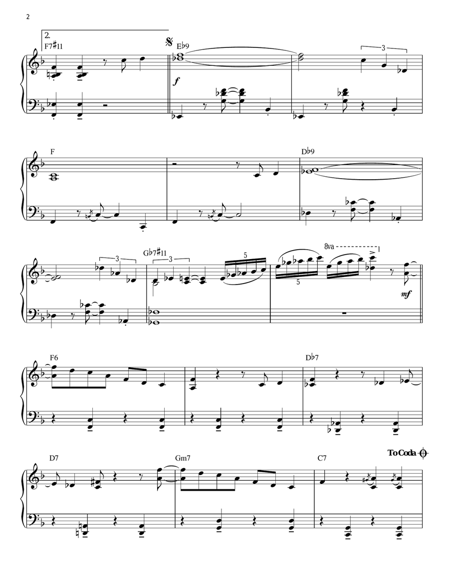 I Mean You (arr. Brent Edstrom) Piano Solo scores gallery preview page 2