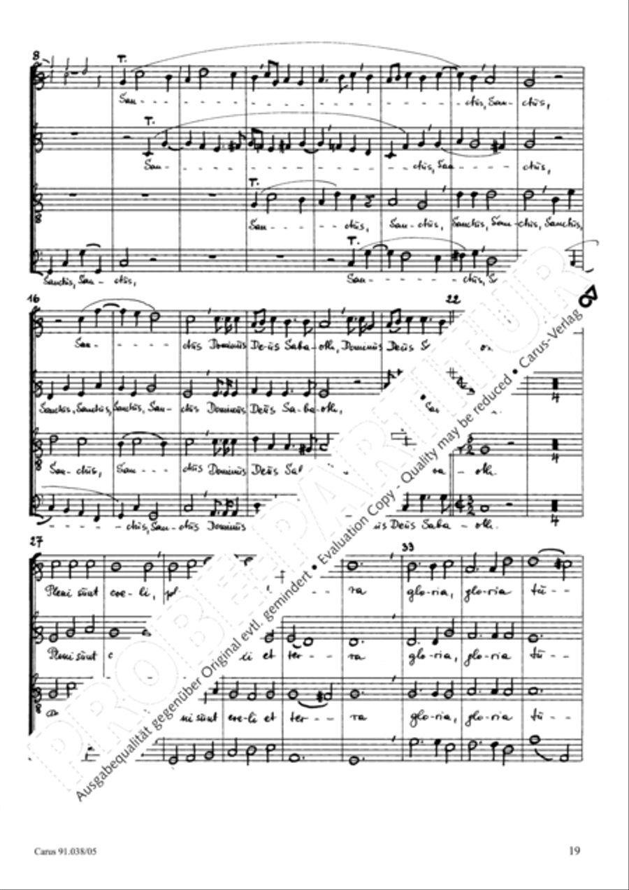 Missa Salvatoris Missa Salvatoris 4-Part scores gallery preview page 20