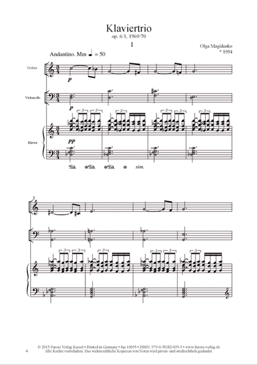 Klaviertrio op. 6/1 Piano Trio scores gallery preview page 2