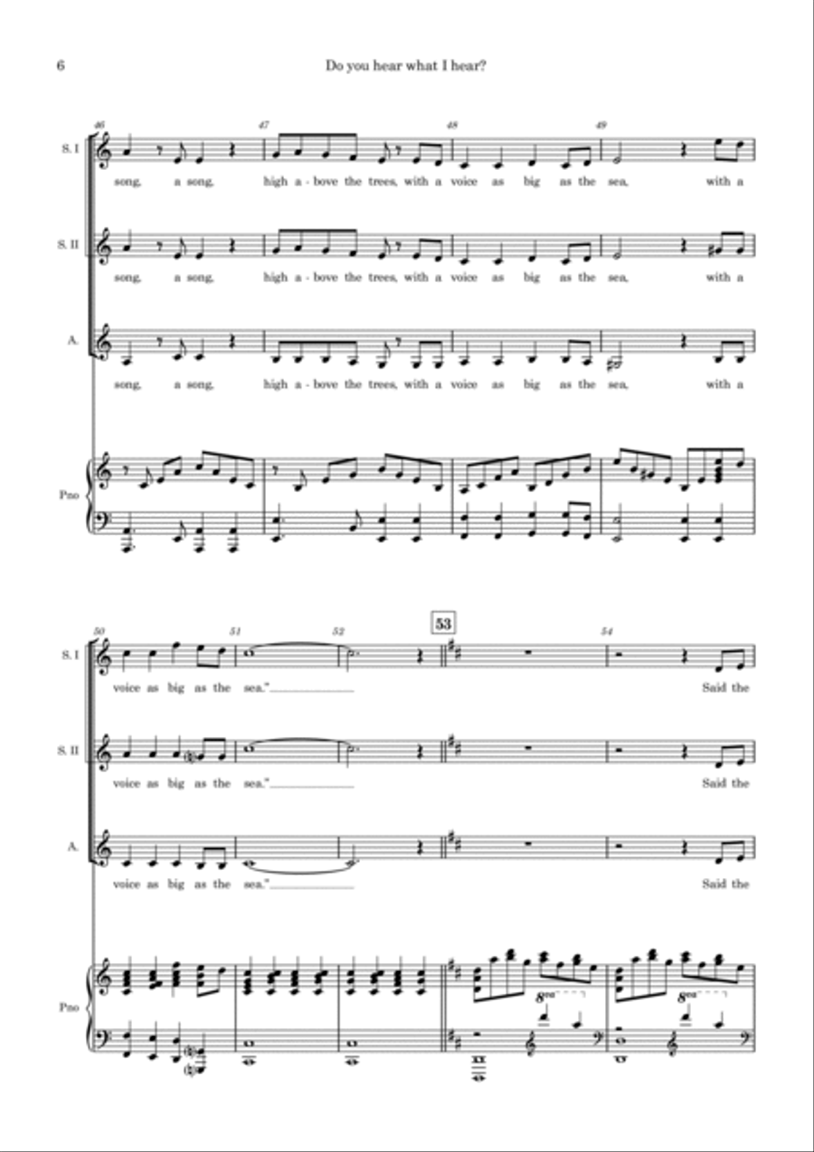 Do You Hear What I Hear SSA scores gallery preview page 6
