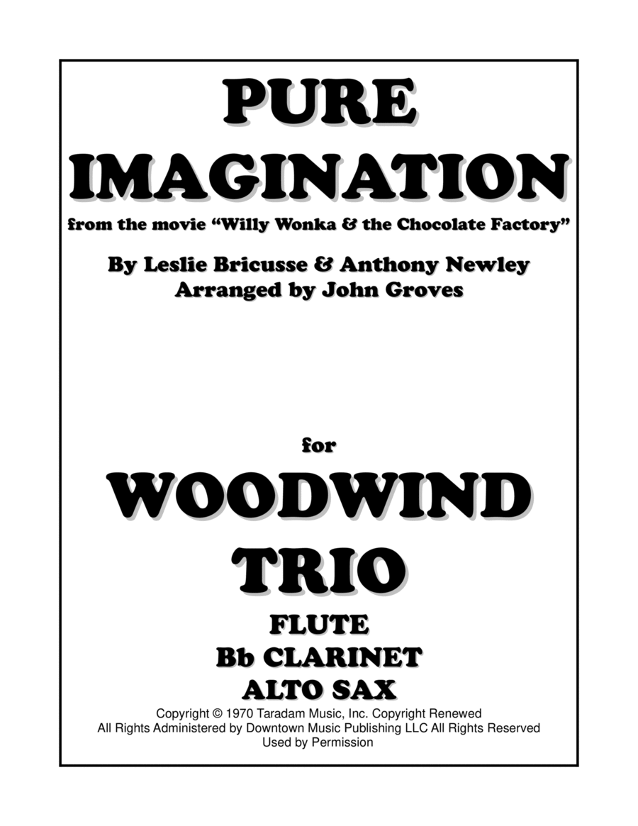 Pure Imagination Woodwind Trio scores gallery preview page 1