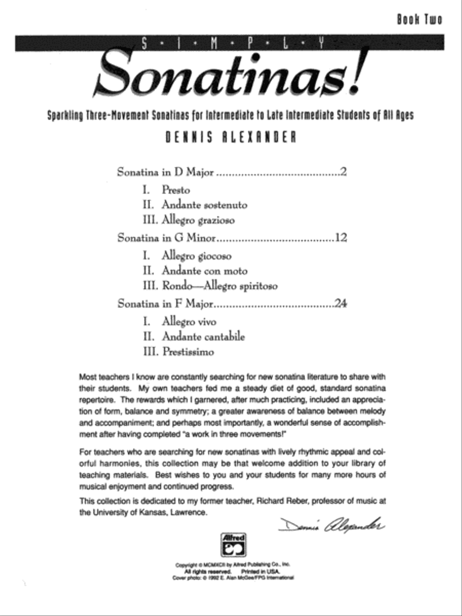 Simply Sonatinas!, Book 2 Piano Solo scores gallery preview page 2