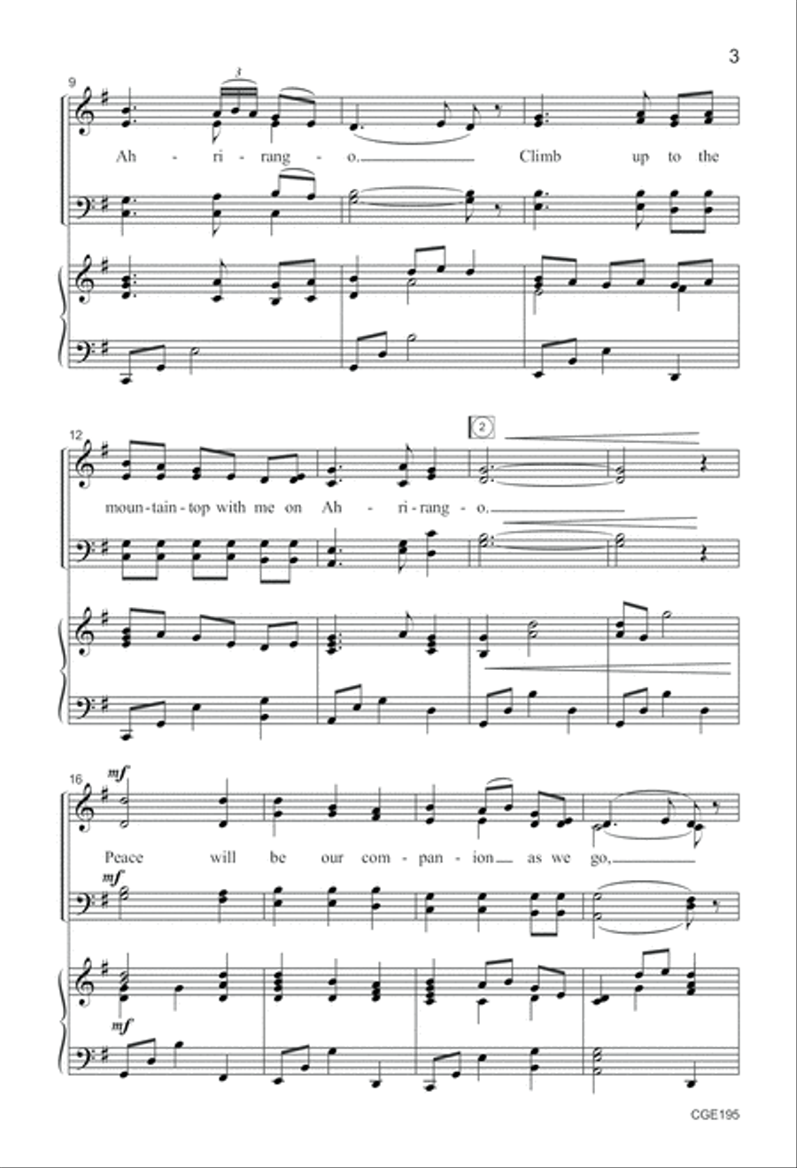Ahrirang SATB 4-Part scores gallery preview page 3