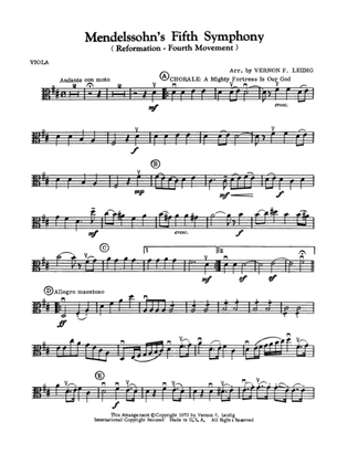 Mendelssohn's 5th Symphony "Reformation," 4th Movement: Viola