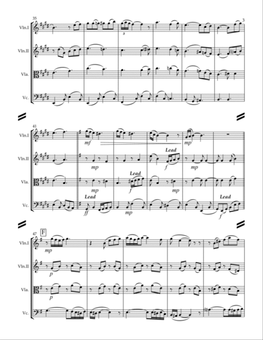 Maria, Mari! (Oh Marie) for String Quartet) String Quartet scores gallery preview page 4