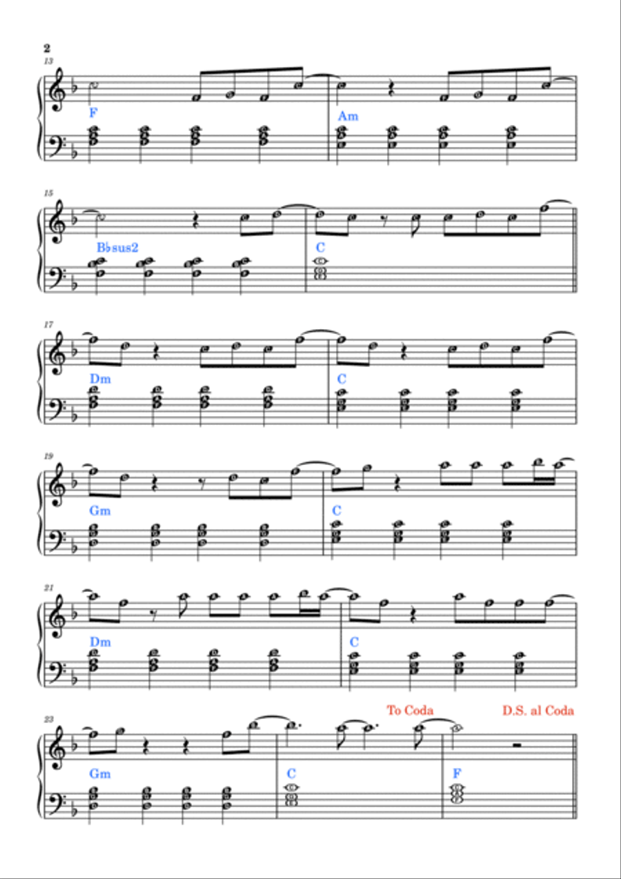 Wie Schon Du Bist Piano Solo scores gallery preview page 2