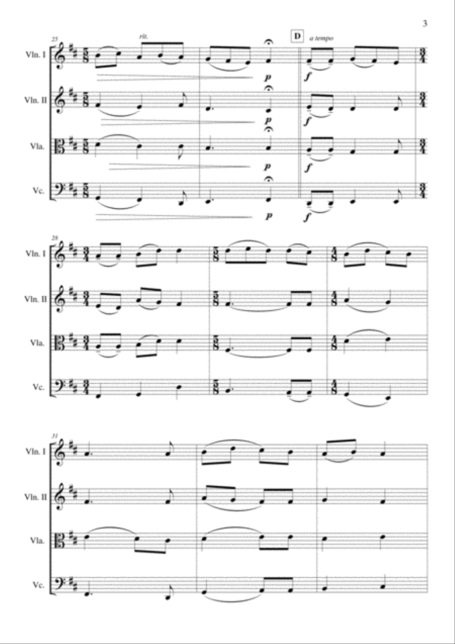 Tantum Ergo Tantum Ergo String Quartet scores gallery preview page 4