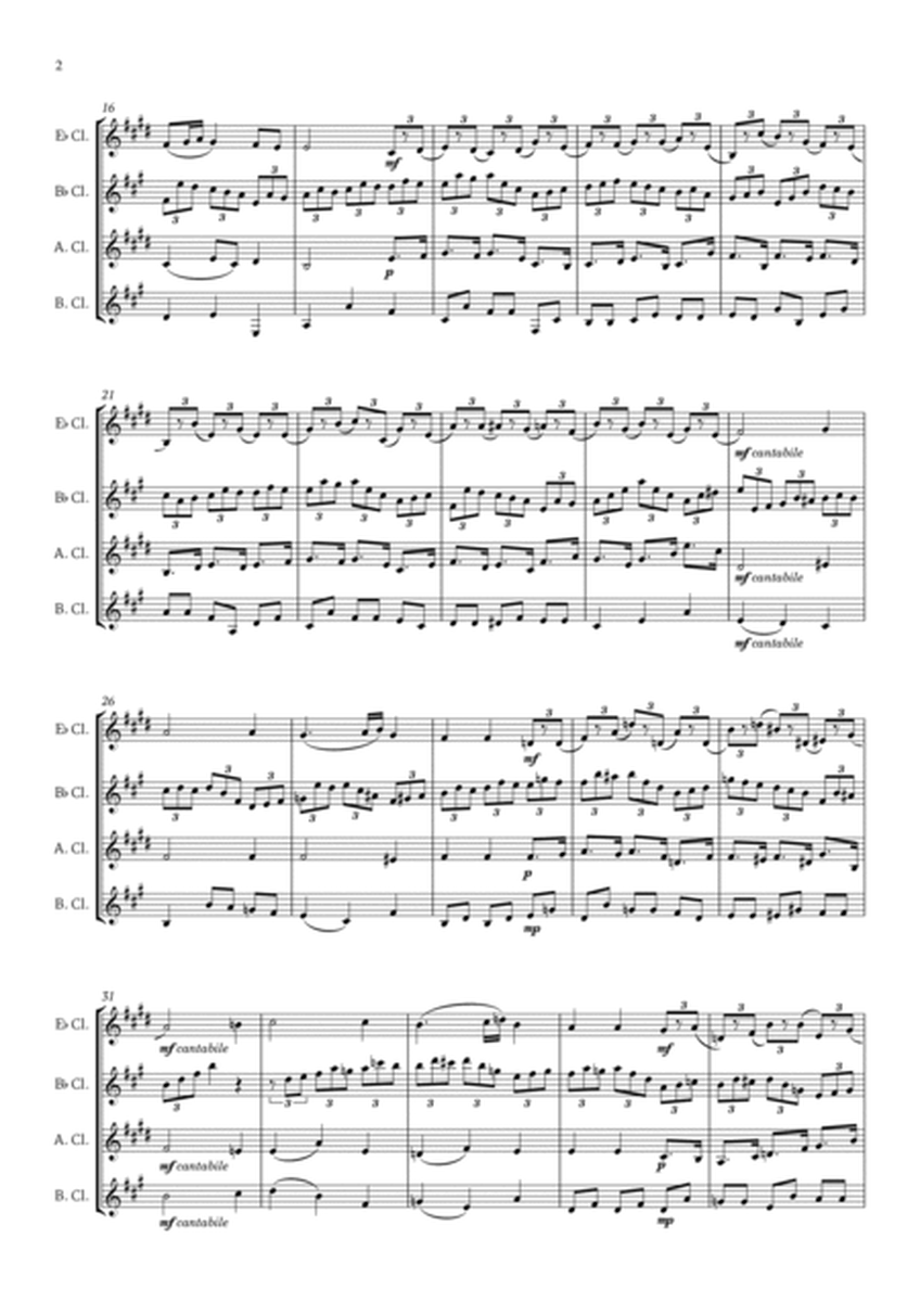 Jesu, joy of man's desiring by Bach for Clarinet Choir Quartet image number null