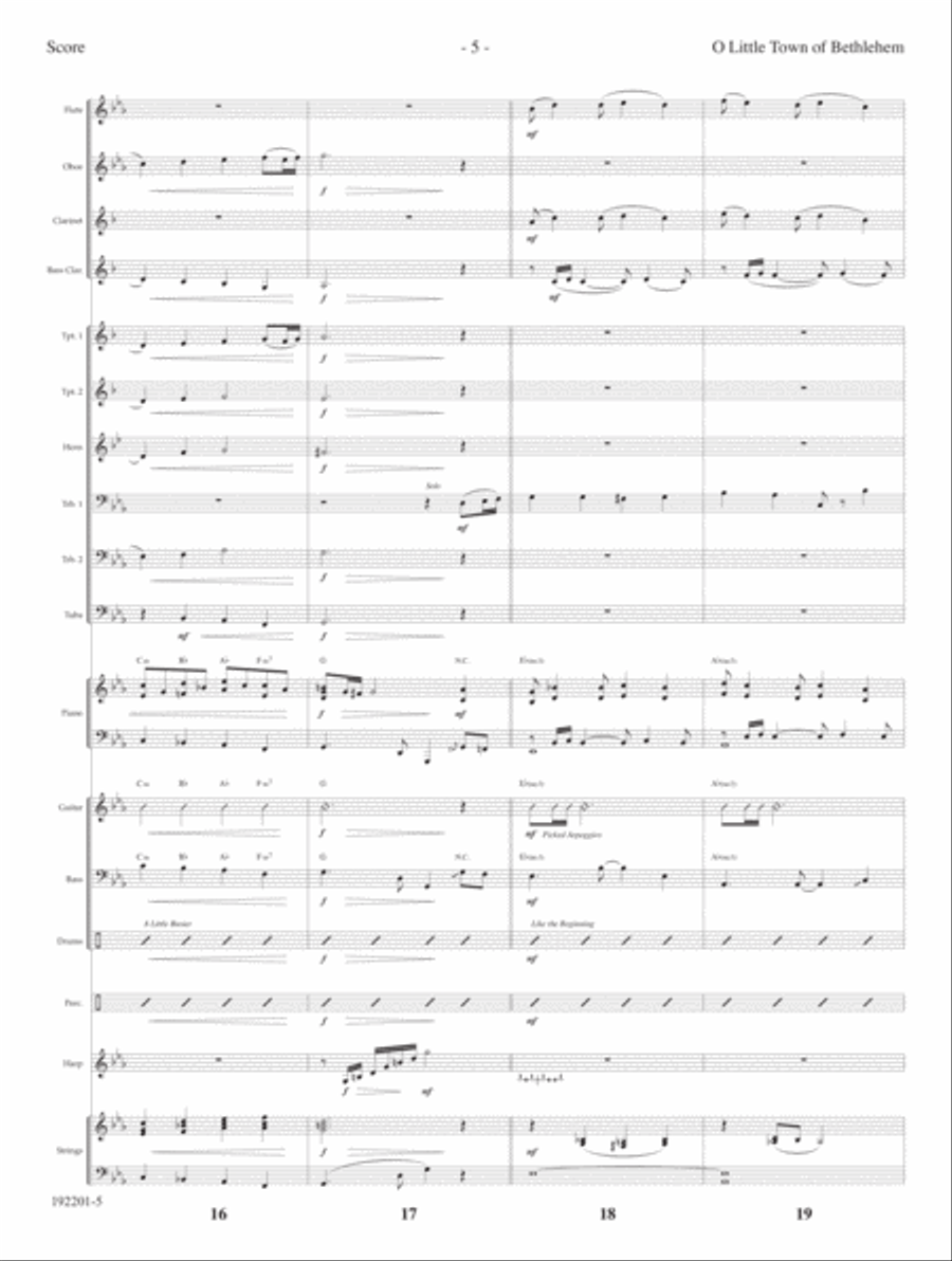 O Little Town of Bethlehem Orchestra scores gallery preview page 5