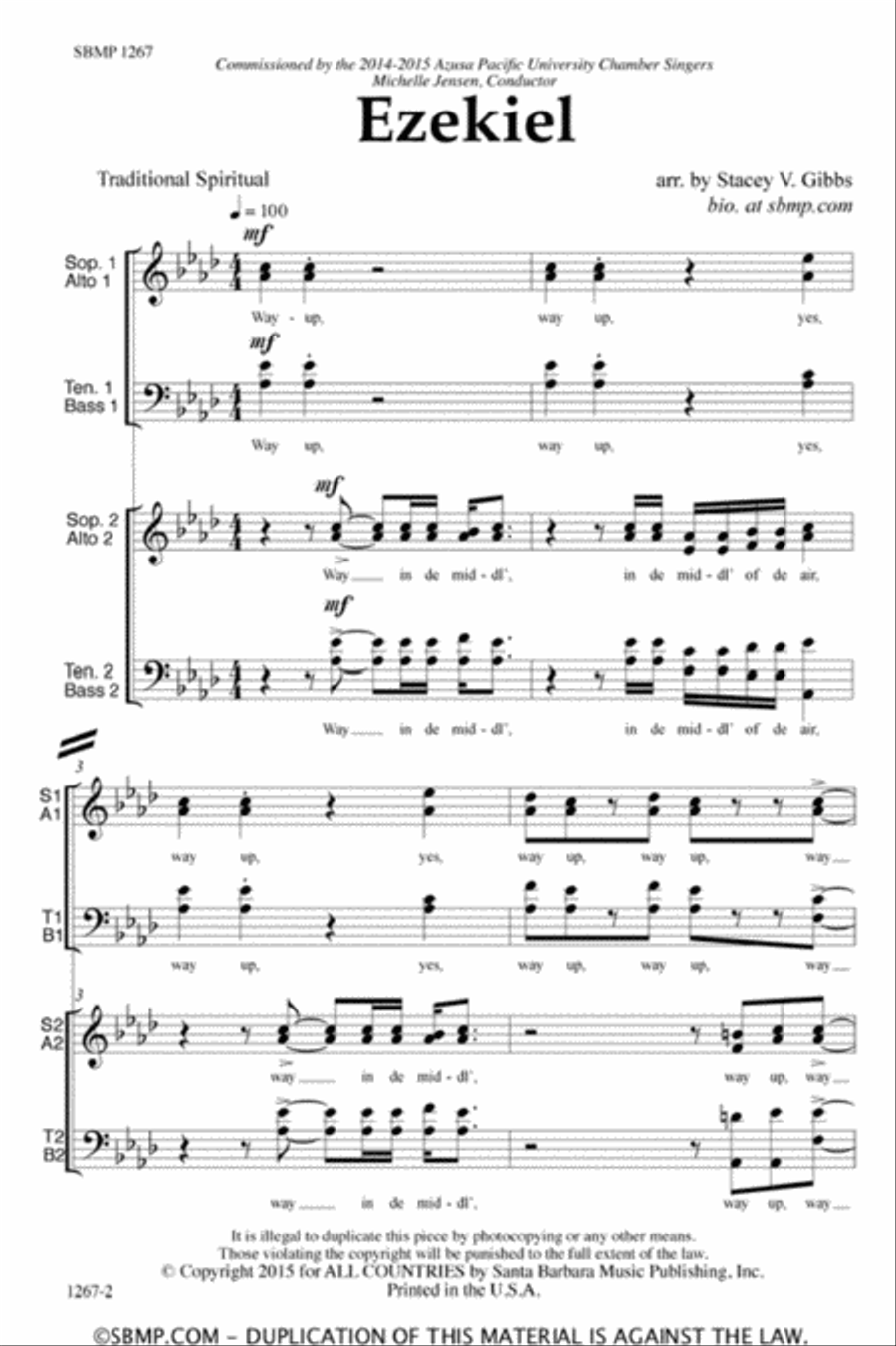 Ezekiel - SATB Double Choir Octavo 4-Part scores gallery preview page 2