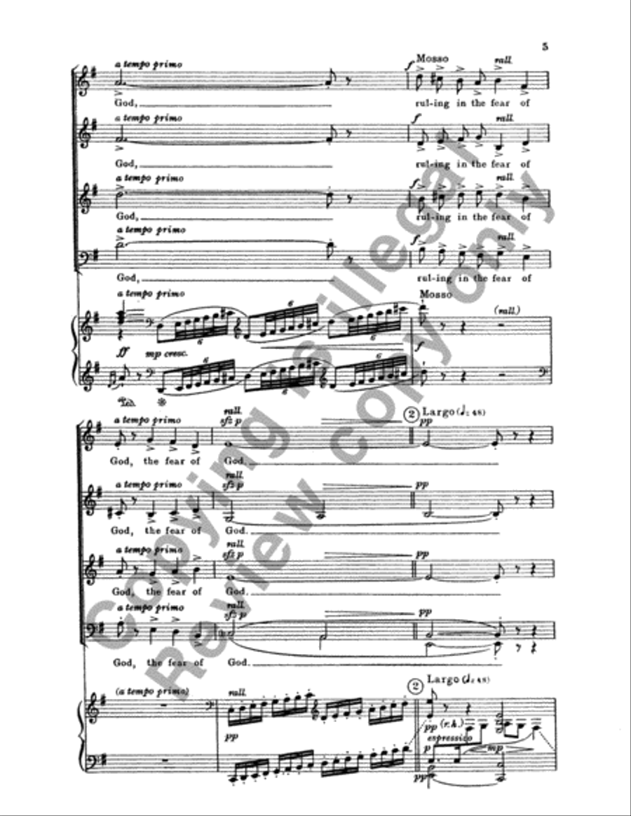 The Last Words of David (Choral Score) 4-Part scores gallery preview page 4