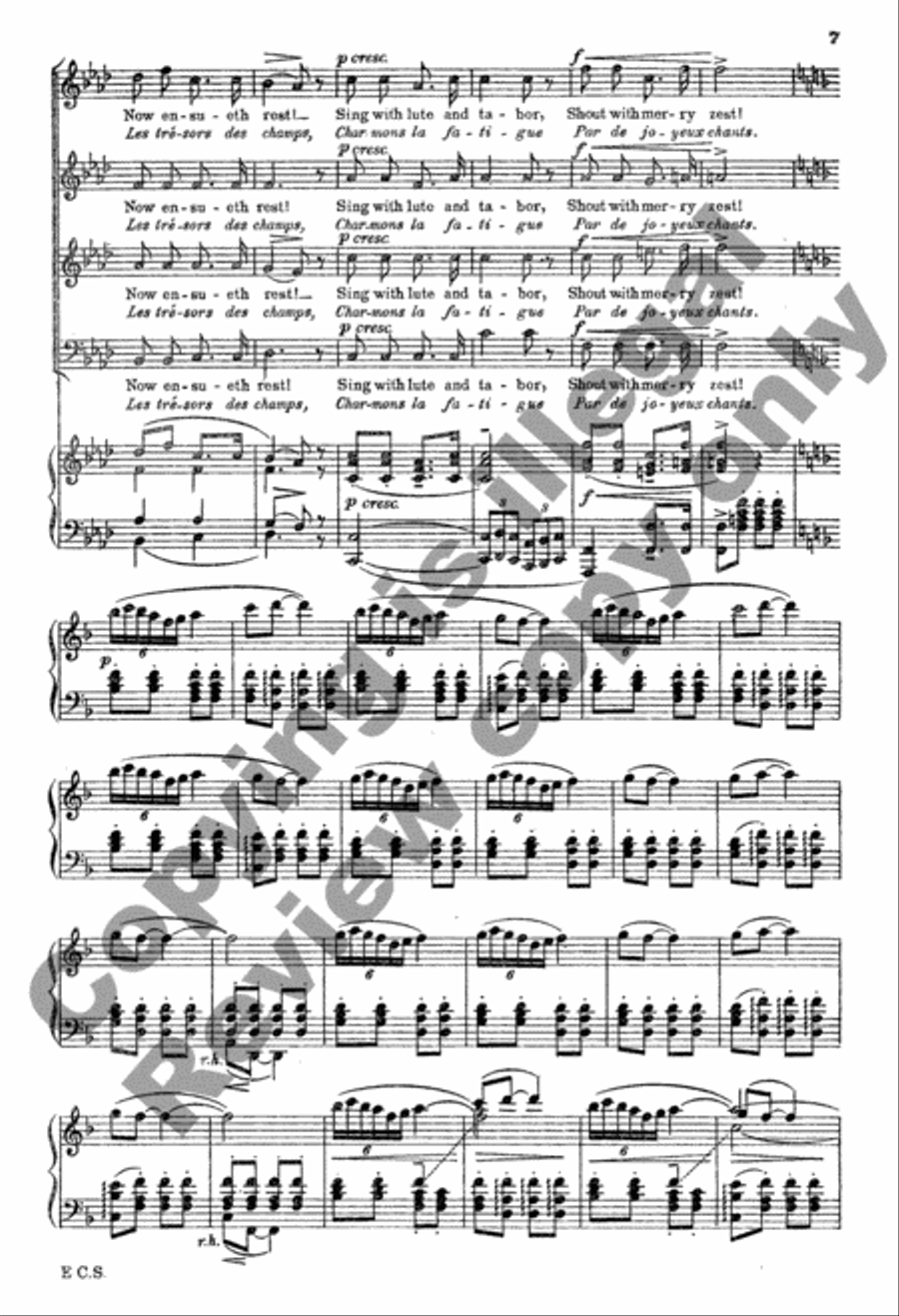Ruth: Chorus of Harvesters (Tout ce que moissonne; All Fruits) 4-Part scores gallery preview page 7