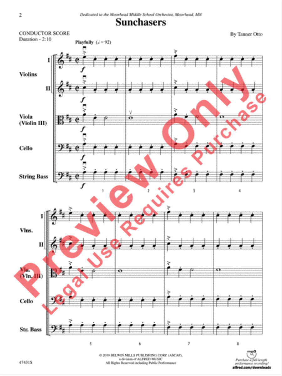 Sunchasers String Orchestra scores gallery preview page 3