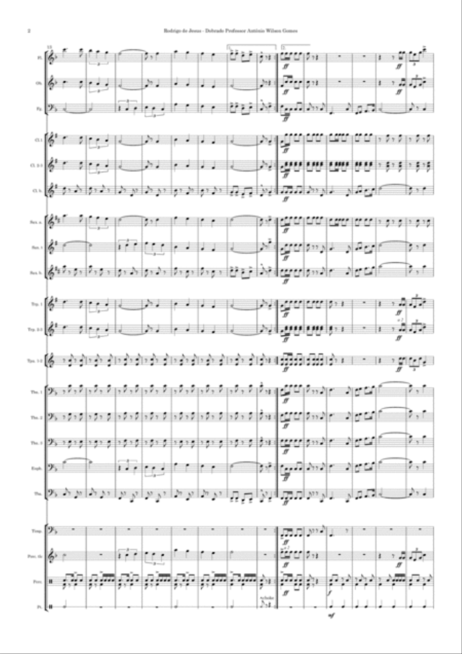 Professor Antônio Wilson Gomes Concert Band scores gallery preview page 3