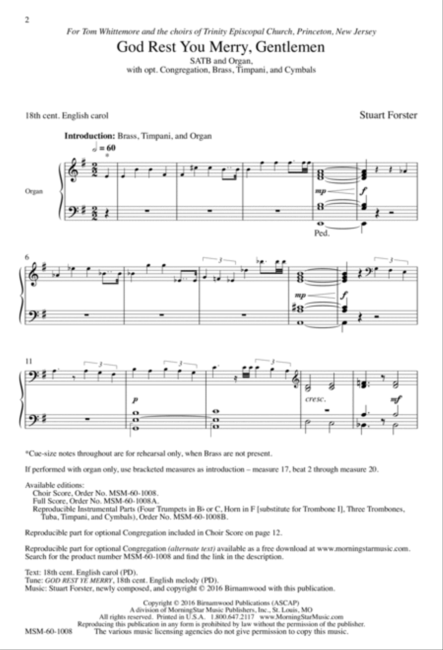 God Rest You Merry, Gentlemen 4-Part scores gallery preview page 2