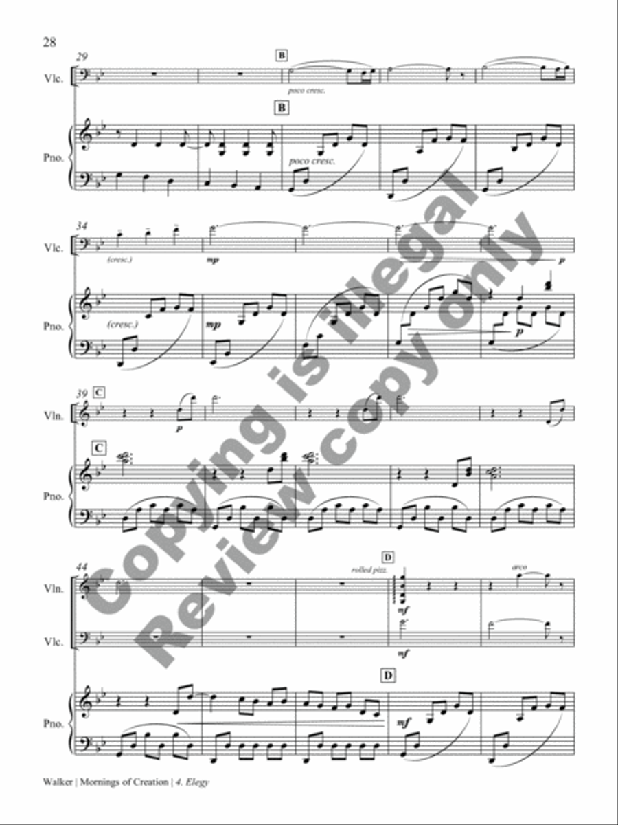 Mornings of Creation Piano Trio scores gallery preview page 36