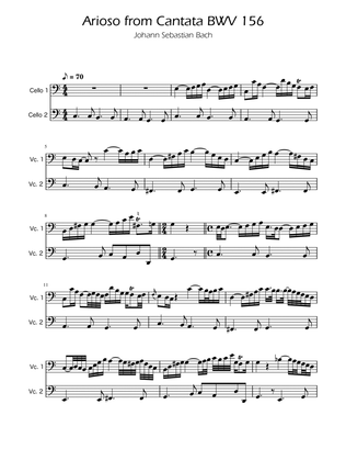 Book cover for Arioso BWV 156 - Cello Duet