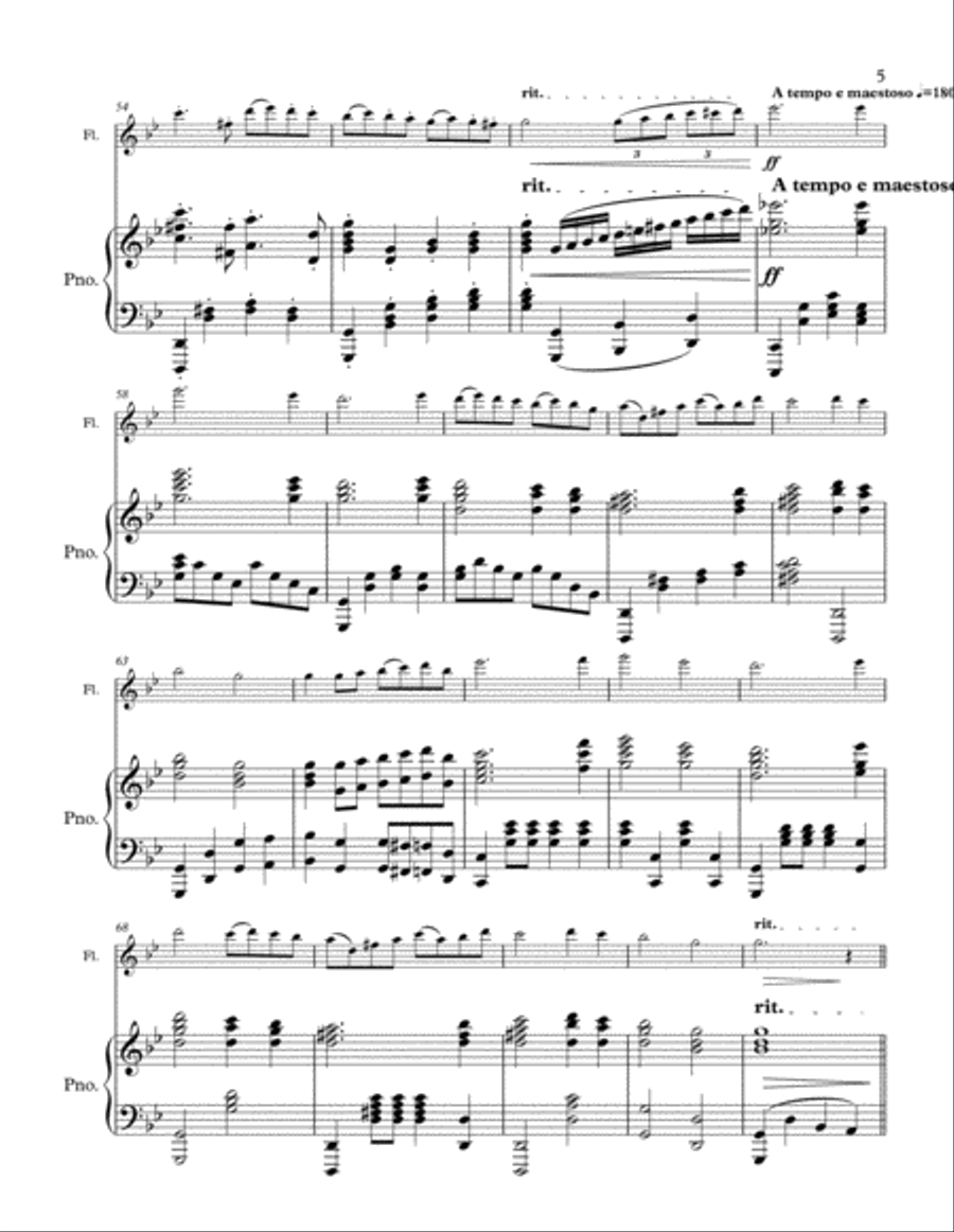 Korobeiniki (flute and piano) Korobeiniki (flute and piano) Flute Solo scores gallery preview page 5