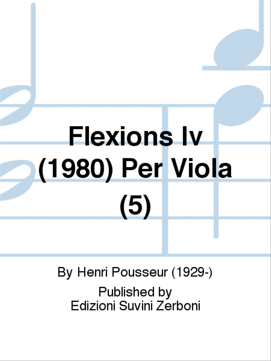 Flexions Iv (1980) Per Viola (5) Viola Solo scores gallery preview page 1