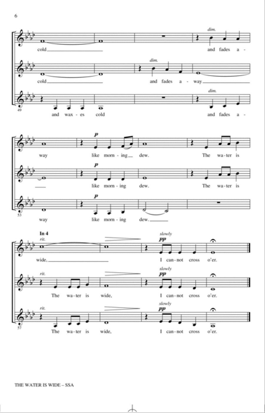 The Water Is Wide (arr. Greg Gilpin) SSA scores gallery preview page 5