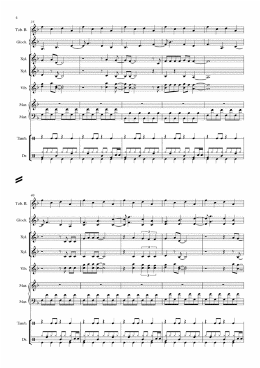 Marry You Marry You Percussion Ensemble scores gallery preview page 4