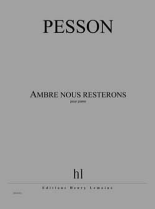 Book cover for Ambre nous resterons
