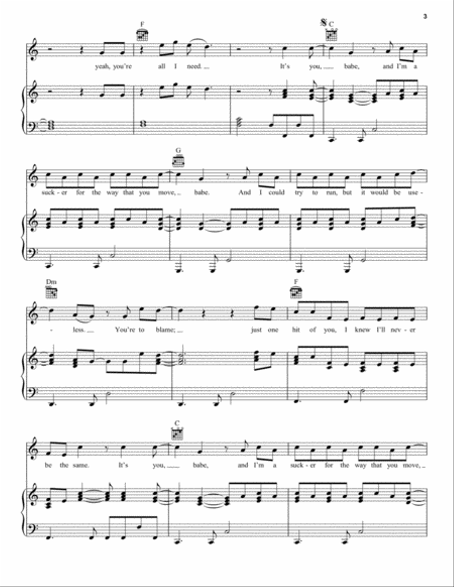 Never Be The Same Piano, Vocal, Guitar scores gallery preview page 3