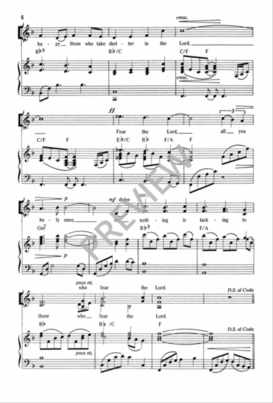 I Will Bless the Lord I Will Bless the Lord 4-Part scores gallery preview page 7