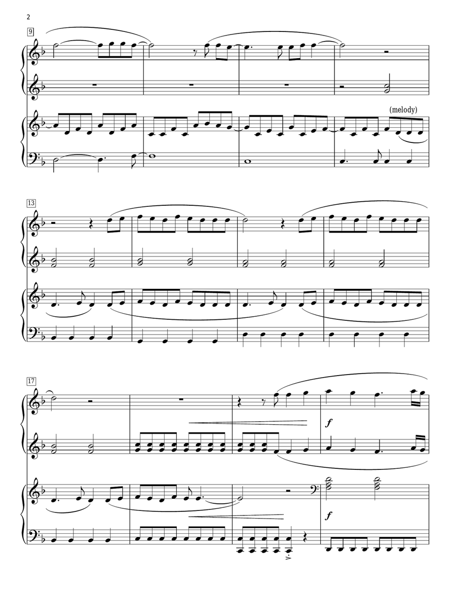 Set Fire To The Rain Piano Duet scores gallery preview page 2
