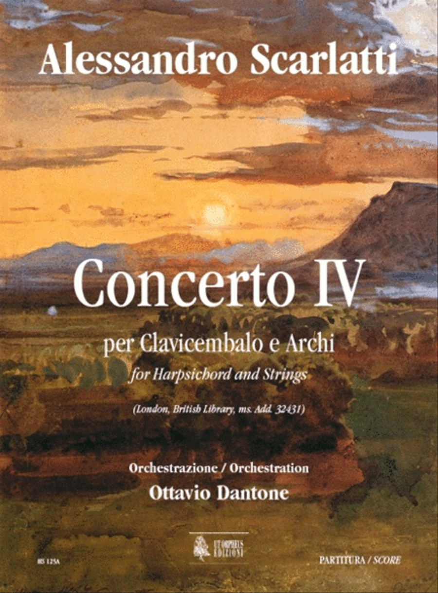 Concerto IV (London, British Library, ms. Add. 32431) for Harpsichord and Strings Orchestra scores gallery preview page 1