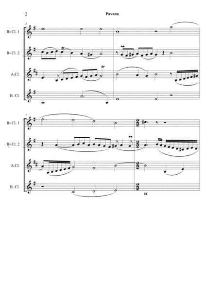 Wm. BYRD (G Minor) for Clar. Quartet image number null