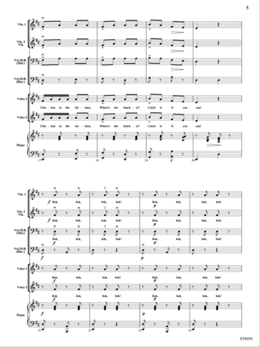 Chicken in the Kitchen: Score String Orchestra scores gallery preview page 5