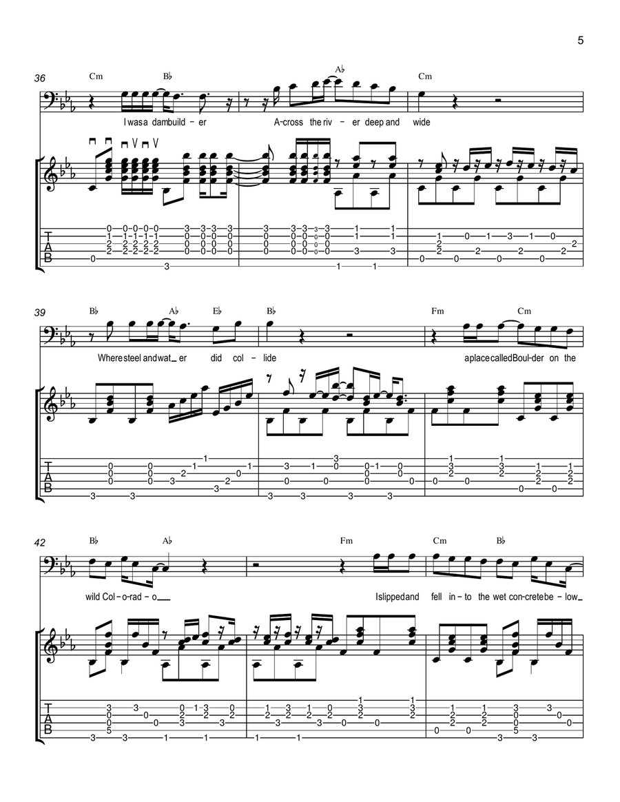 Highwayman (Live) Acoustic Guitar scores gallery preview page 5