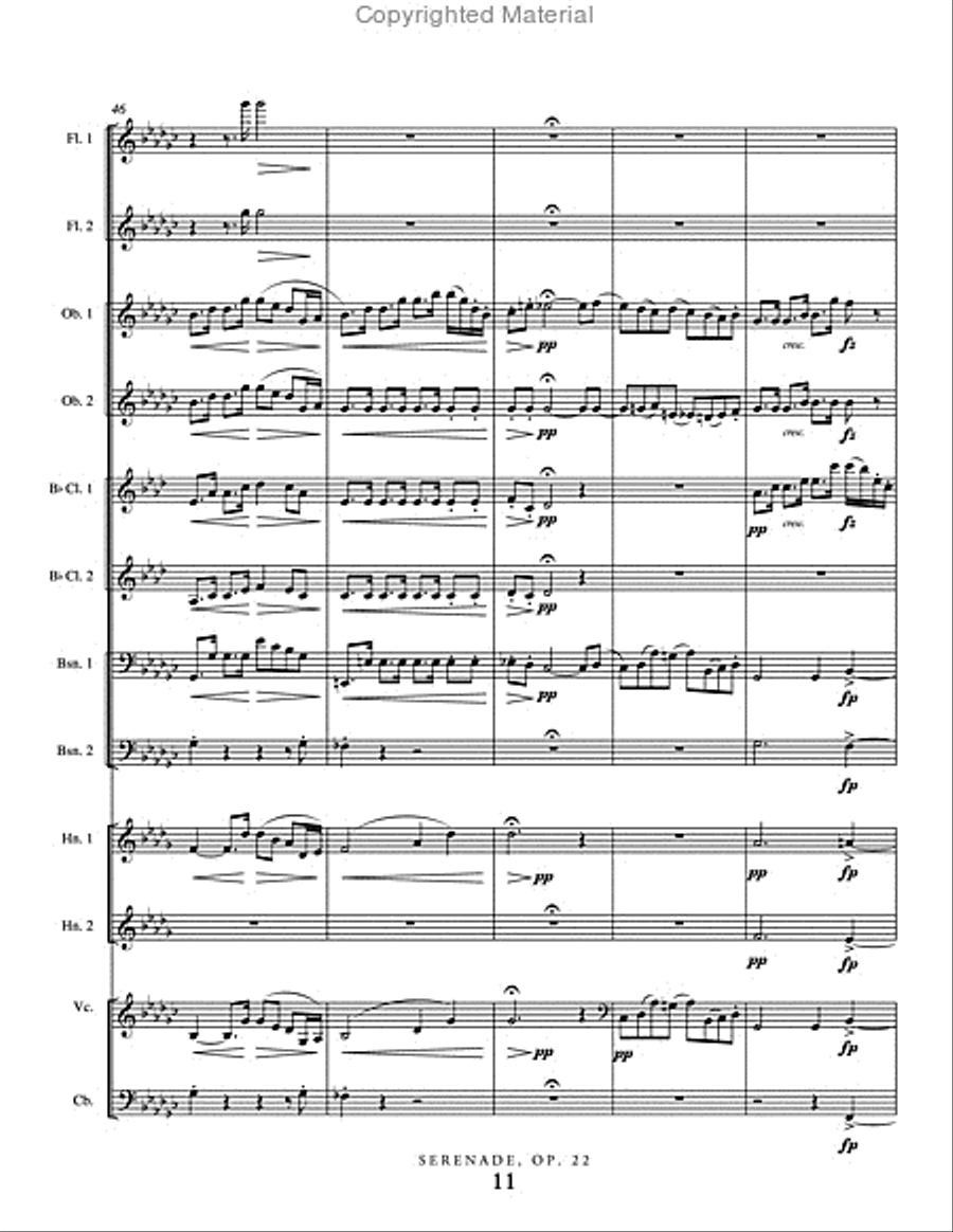 Serenade, Op. 22 Serenade, Op. 22 Concert Band scores gallery preview page 12