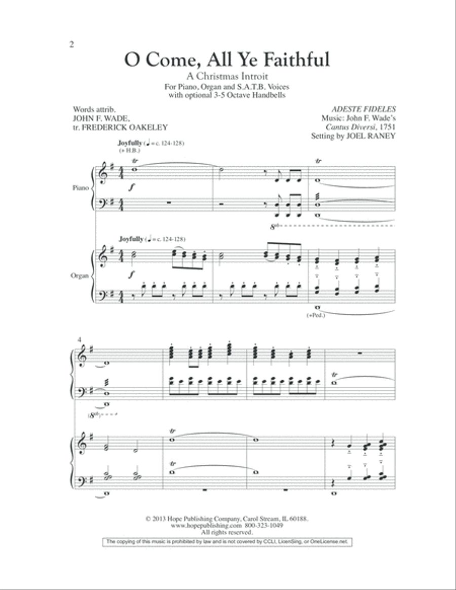 O Come, All Ye Faithful 4-Part scores gallery preview page 3