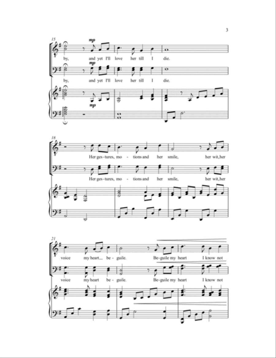 There Is a Lady Sweet and Kind 3-Part scores gallery preview page 6