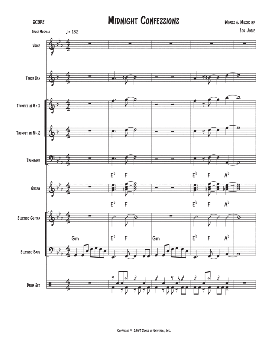 Midnight Confessions Jazz Ensemble scores gallery preview page 1