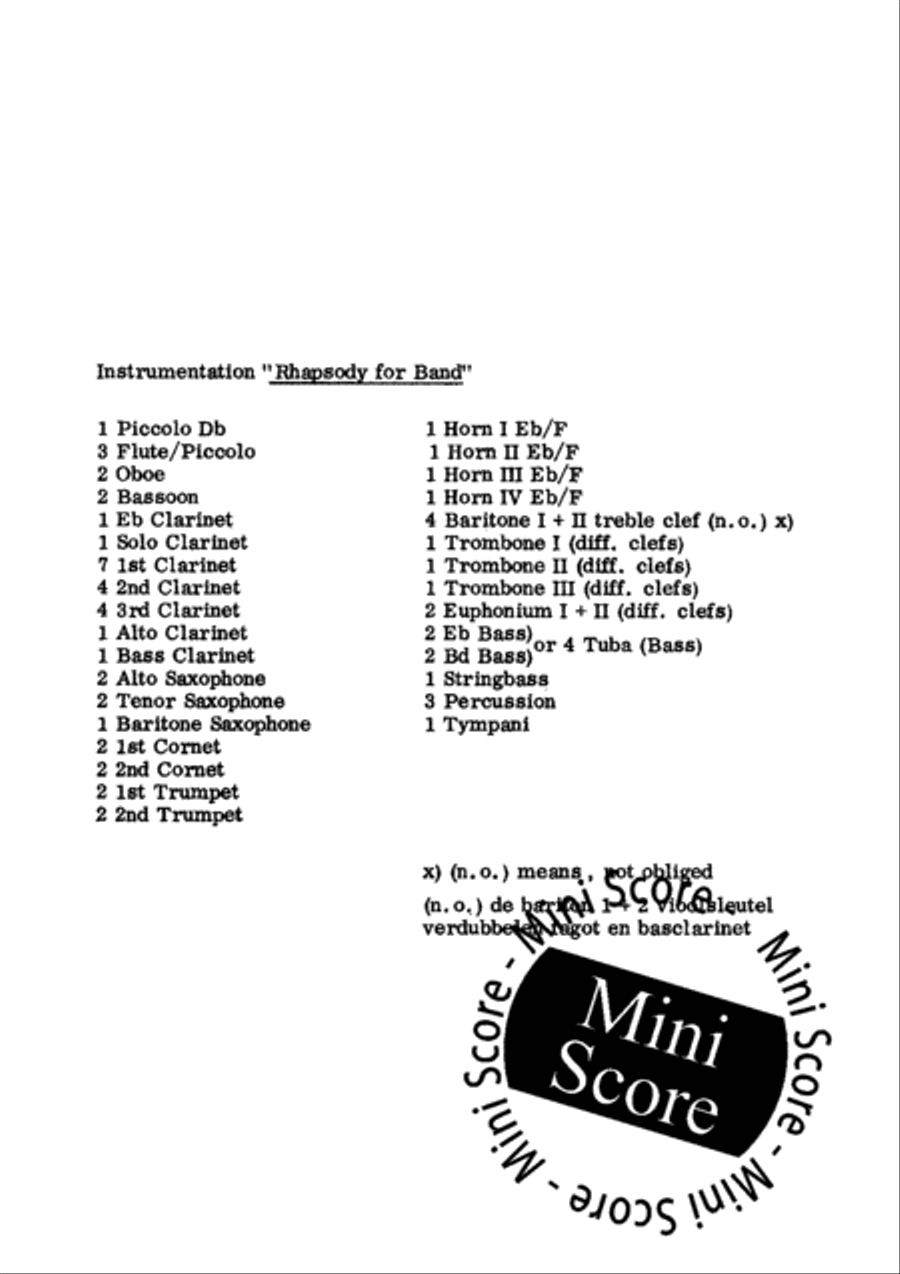 Rhapsody for Band Rhapsody for Band Concert Band scores gallery preview page 3