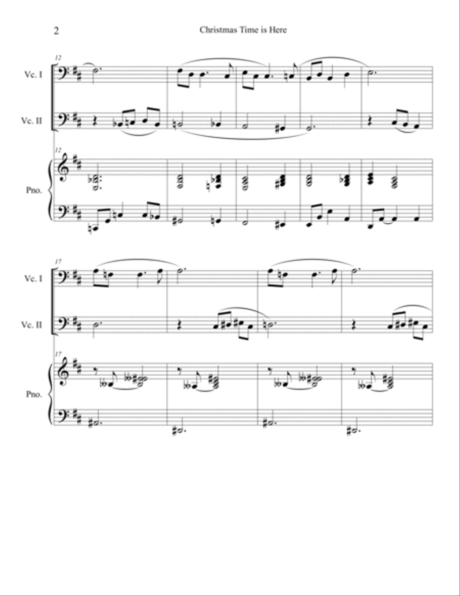 Christmas Time Is Here Christmas Time Is Here String Duet scores gallery preview page 2
