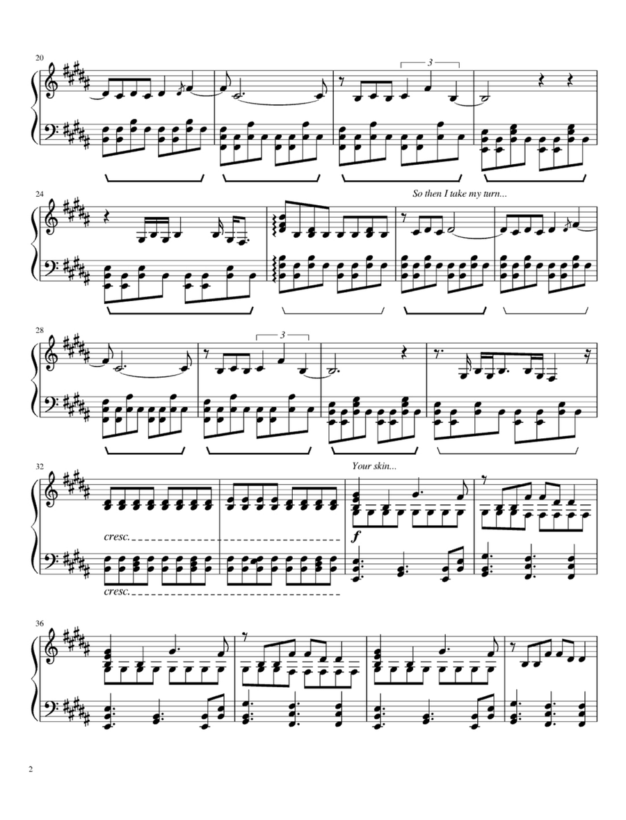 Yellow Easy Piano scores gallery preview page 2