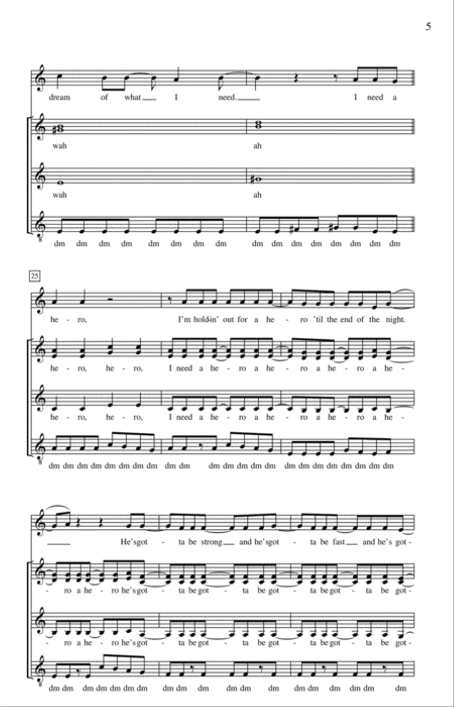 Holding Out For A Hero SSA scores gallery preview page 4